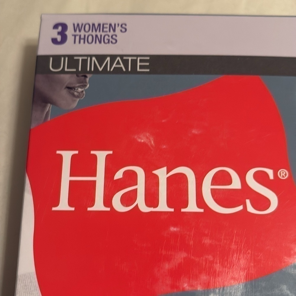 Hanes Plus Size Ladies Cotton Thongs - Picture 4 of 5